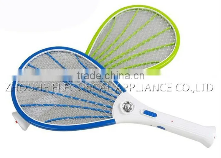 ZHOUYU unique design efficient electronic mosquito swatter with light