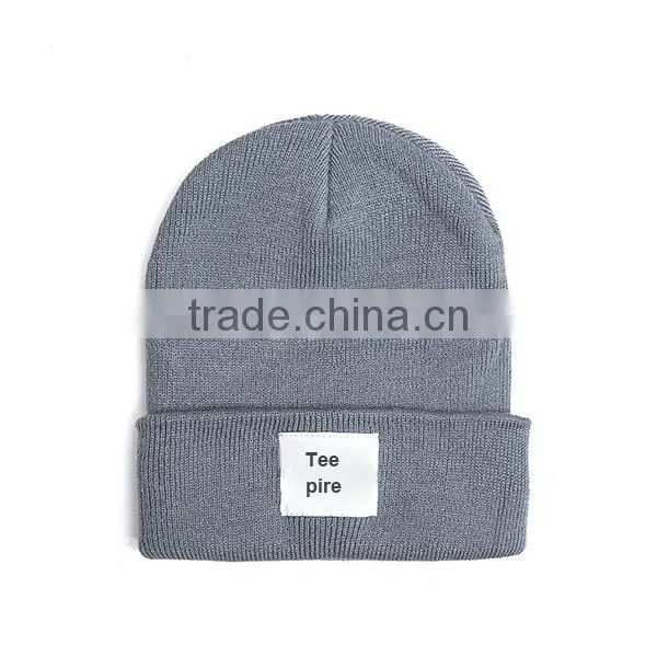 Blank pattern woolen knitted hat