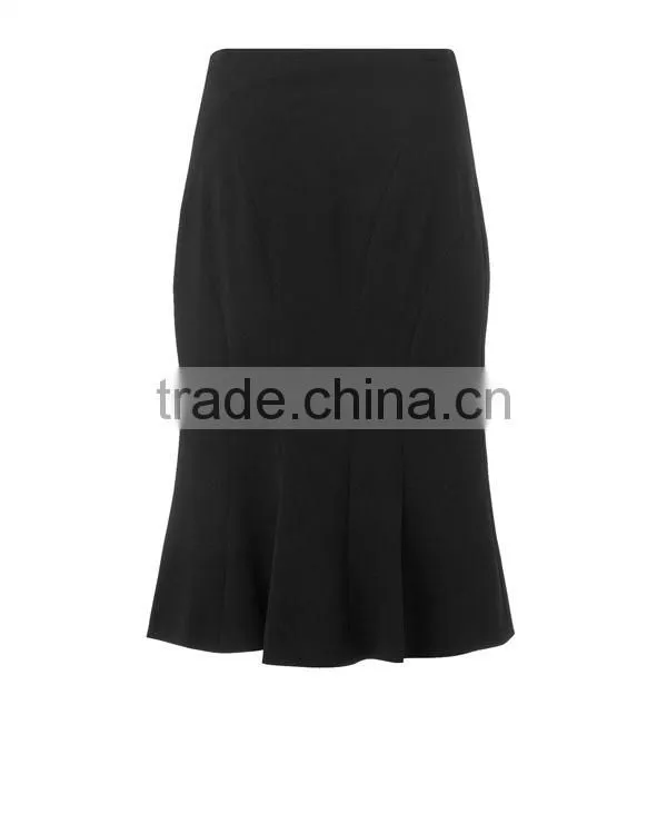 Ladies' fashion polyester chiffon ruffle botton fit style tutu skirt