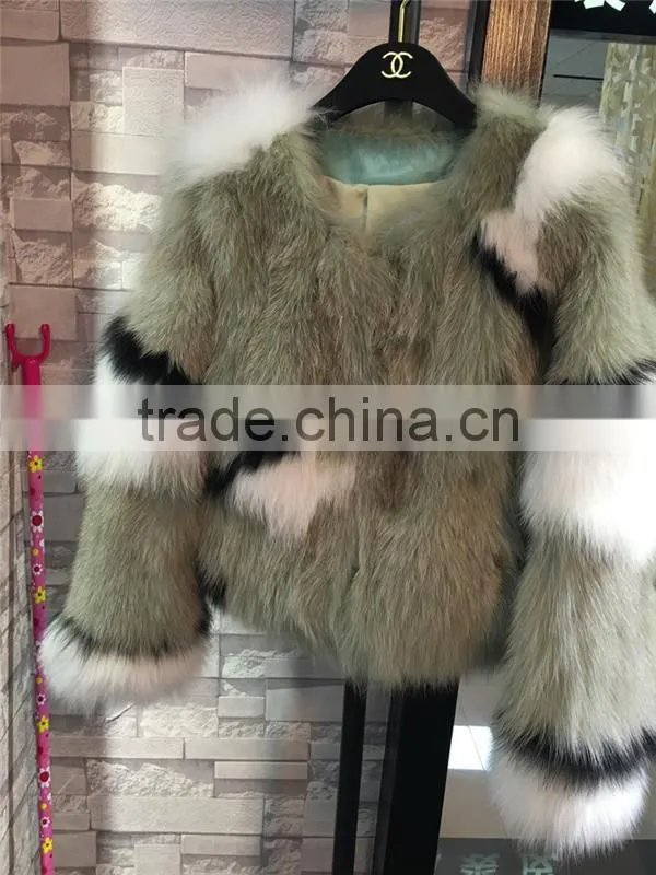 100% real fox fur coat 2016 new design woman short fox fur jackets for winter warms brand design