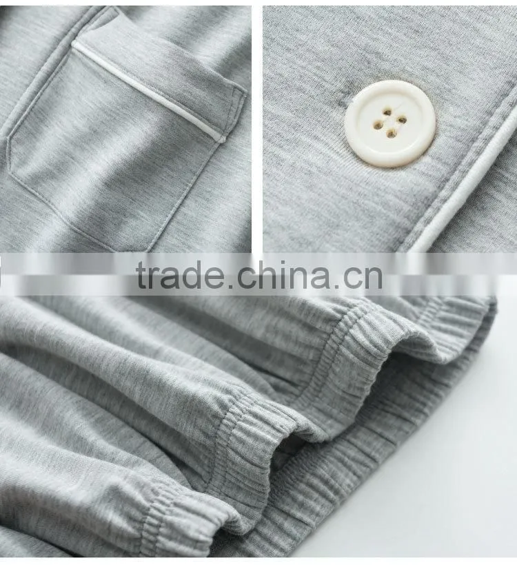 custom made hot casual men high quality modal sleepwear pajamas