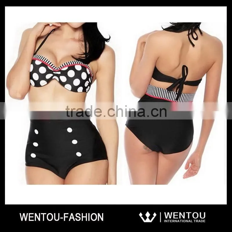 Wholesale High Waist Bikini Girls Swimwear