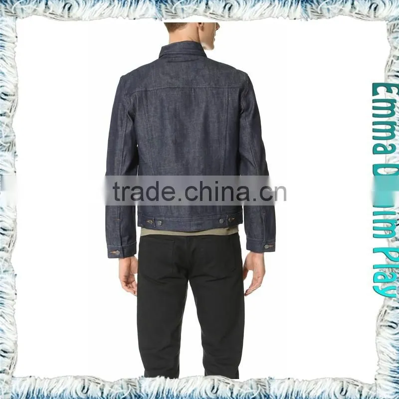 Spring Fall Casual Wear Slim Fit Mens Black Short Denim Jacket Wholesale