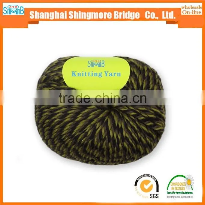 Online shopping knitting yarns china supplier cheapest wholesale oeko tex certified chunky wool yarn for hand knitting sweater