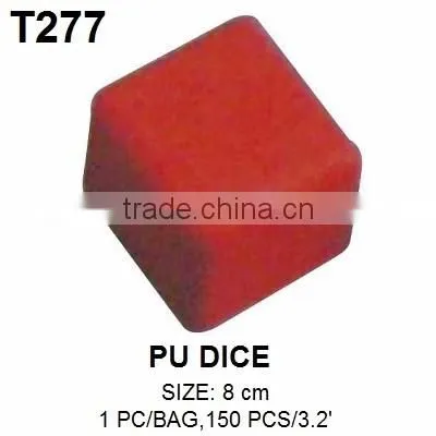 8cm Red PU Foam Custom Blank Dice