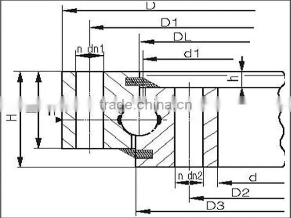 High Accuracy Slewing Bearing Cross Roller Bearings 010.45.1400
