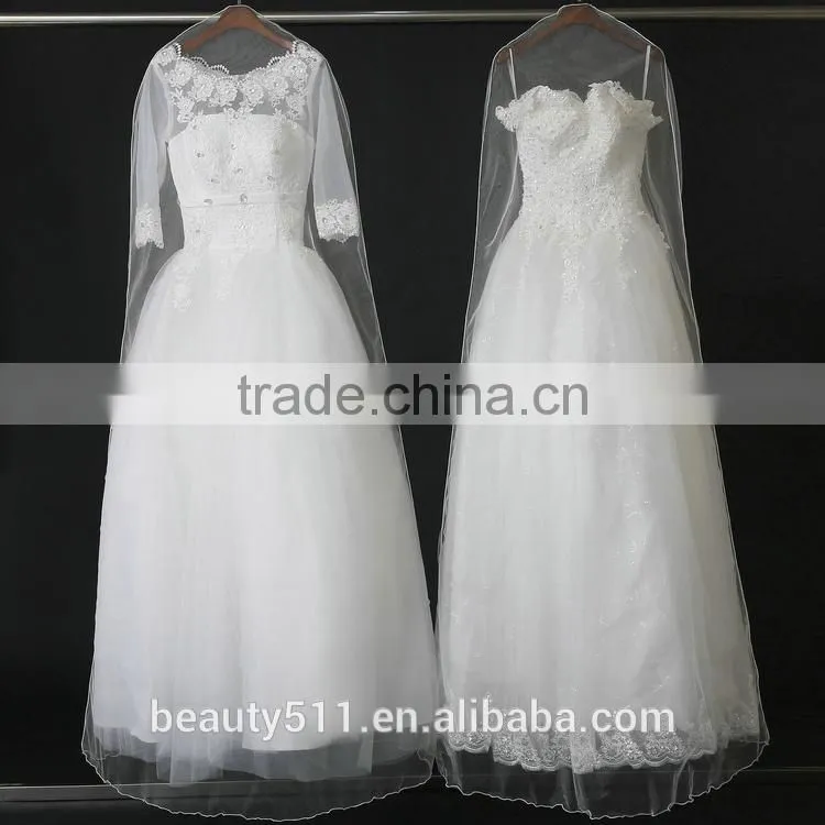 Long luxuriant wedding dress cover garment bag wholesale WB03