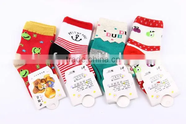 autumn&winter high quality 100%cotton children terry thick socks
