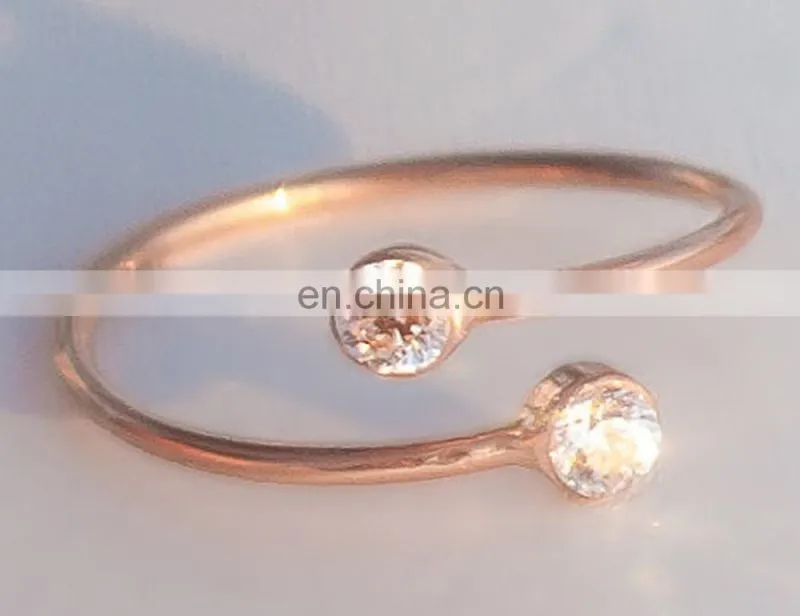 Custom gold and silver nautical feather rings