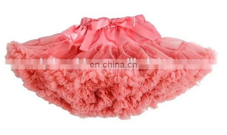 2015 New pattern fluffy tutu skirt for girls fashion wine red baby girls birthday skirt