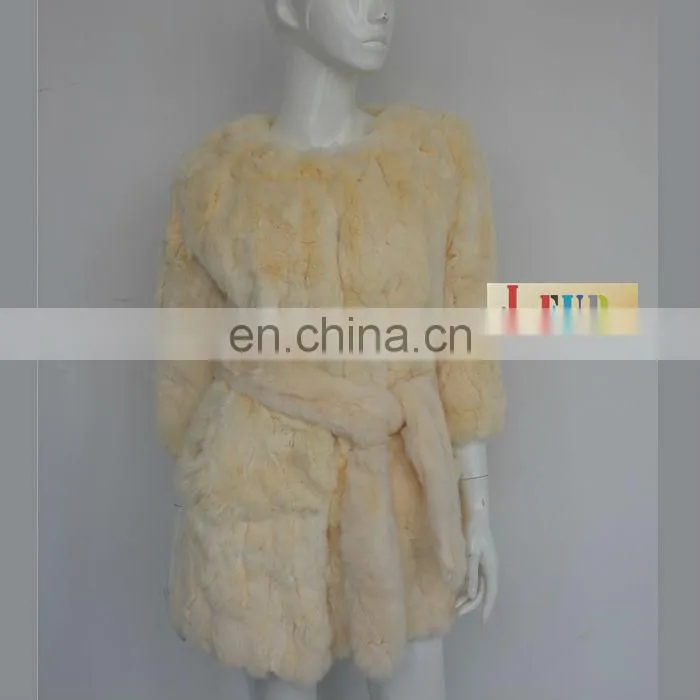 Genuine luxury real long rabbit fur winter coats
