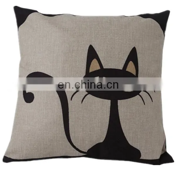 Fashion cheap decorative throw pillow cover custom digital printed latest design linen cushion cover