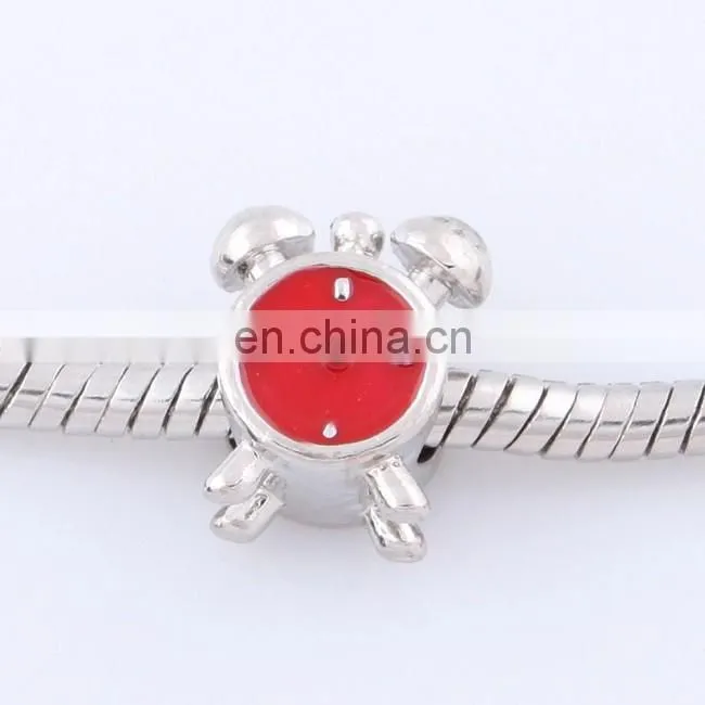 2014 clock shape crystal antique silver gold loose jewelry parts loom beaded bracelets making beaded bracelets