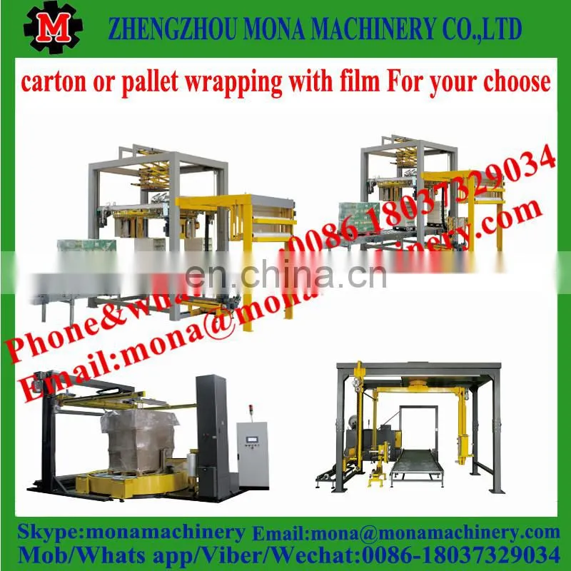 Practical promotional semi auto m type pallet film wrap machine