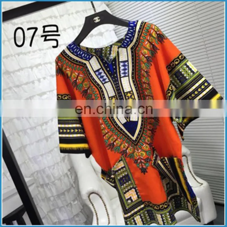 Wholesale Bulk Dashiki Shirt short sleeve thailand dashiki shirt