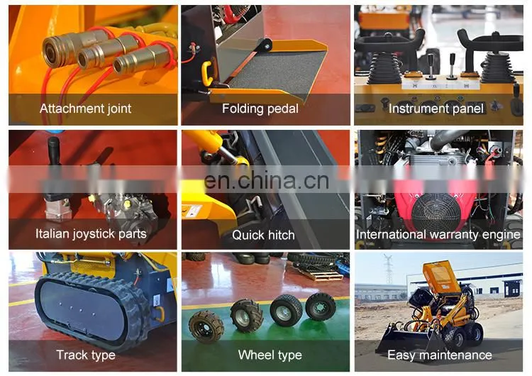 hysoon utility skid steer loader mini digger for garden