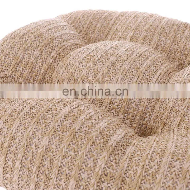 Wholesale Waterproof Reversible Custom Size PP Straw Chair Cushion Chair Pad Set of 2 for Outdoor