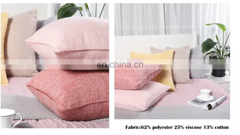 RTS Factory Price Textured Crosshatch Cationic Dyed Cushion Covers in stock