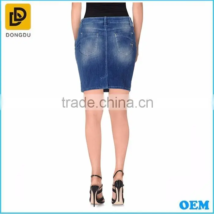 Hot sale latest mini denim skirts design