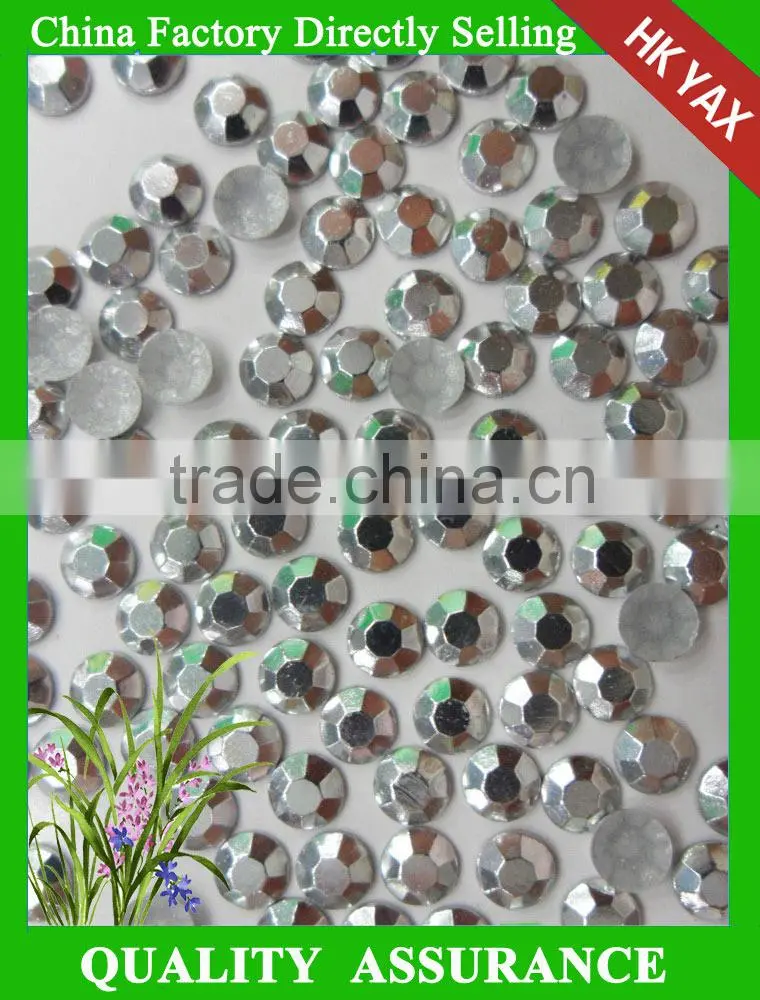 0909C China Manufacturer Sliver Round Flat Back Iron On Octagon Rhinstud, China Iron On Octagon, Wholesale Iron On Rhinestud