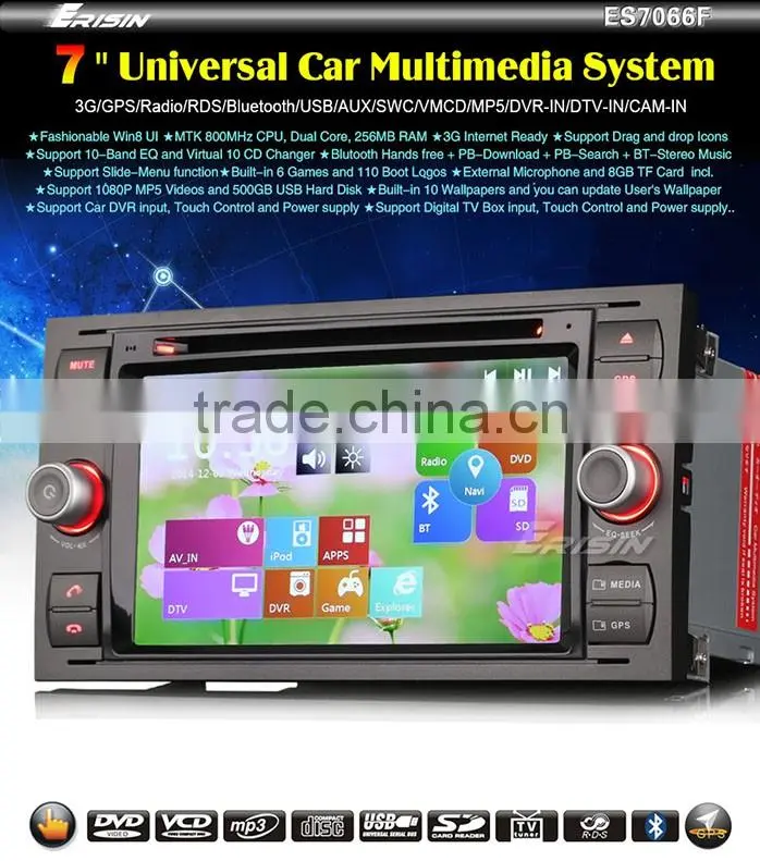 Erisin ES7066F 7" Touch Screen Car Radio with GPS for Ford Mondeo
