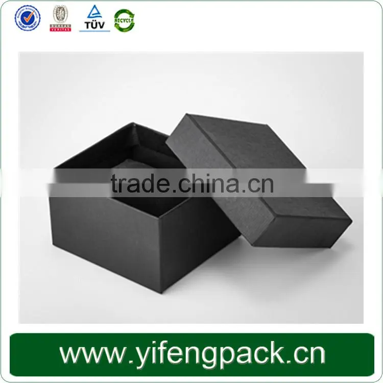Handmade With Pillow Inside Paper Black Single Watch Box,Watch Gift Box