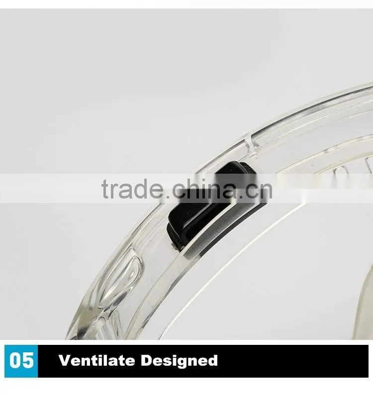 Transparent ce en 166 ventilate HD vision crashproof safety gogles splashproof anti-fog big eye ptotection goggles