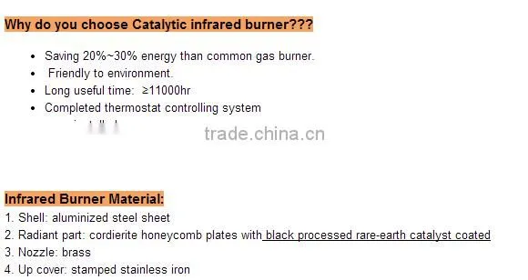 infrared bbq gas ceramic grill burner HD400