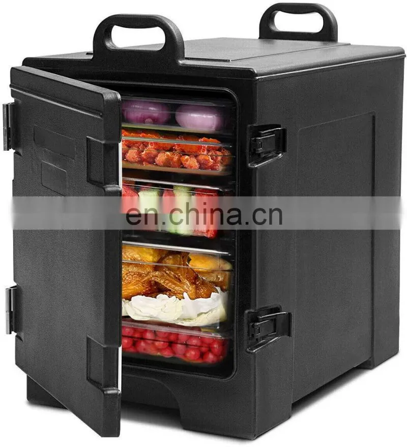 Loading Insulated Food Pan Carrier Full-size Pan Food-grade LL DPE Material Portable Food Warmer with Fastener Polyurethane Foam