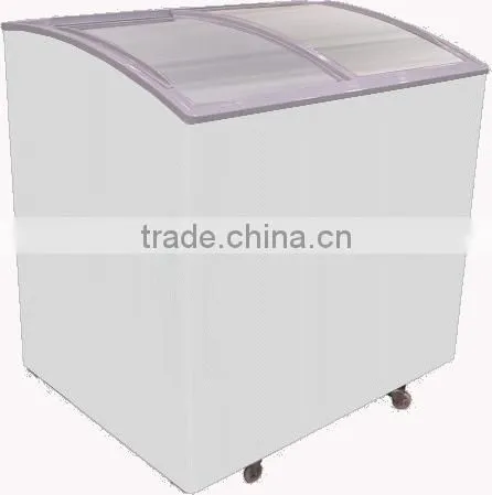 ice cream display freezer/sliding glass door chest deep freezer