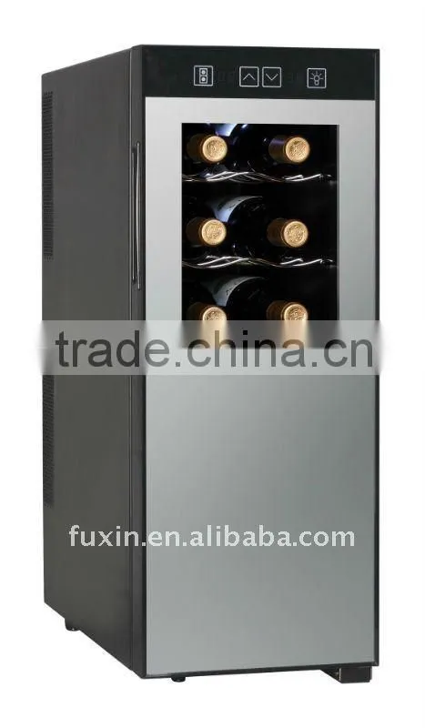 FUXIN:JC-33D.Thermoelectric wine cooler with12Bottles/Slim wine cooler,