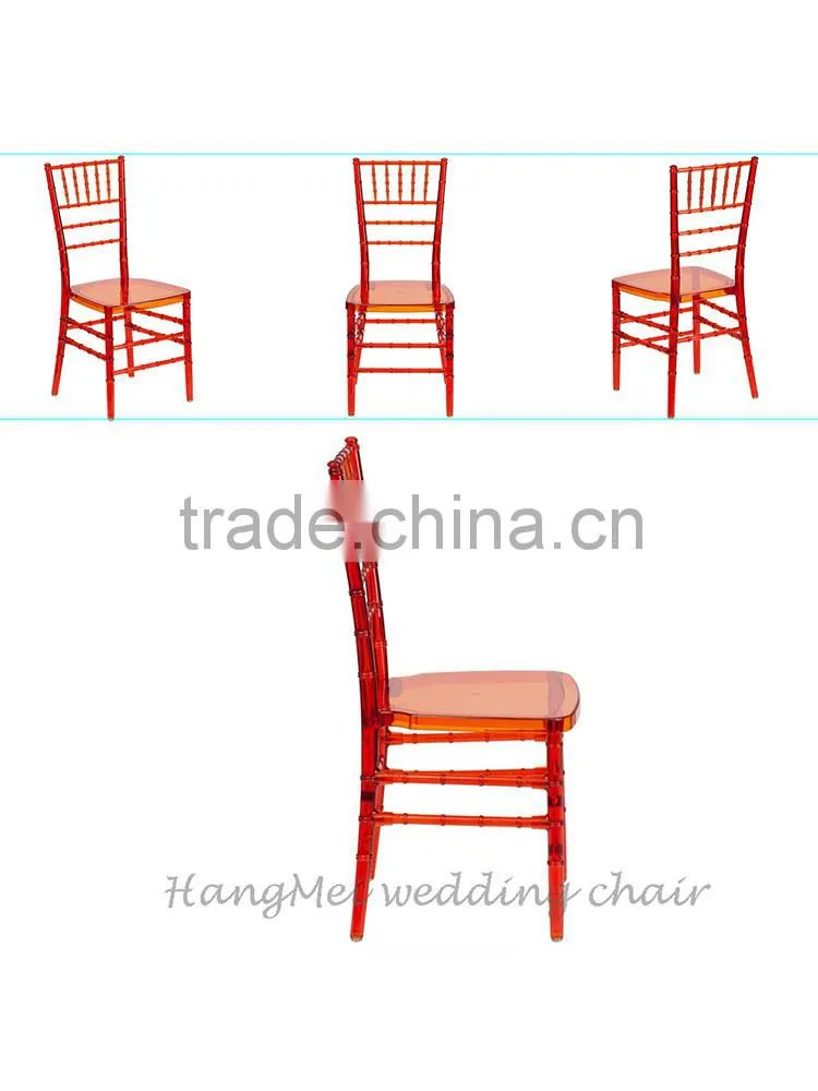 Manufacturer supply strong knock down Resin Chiavari Chairs chair for wedding