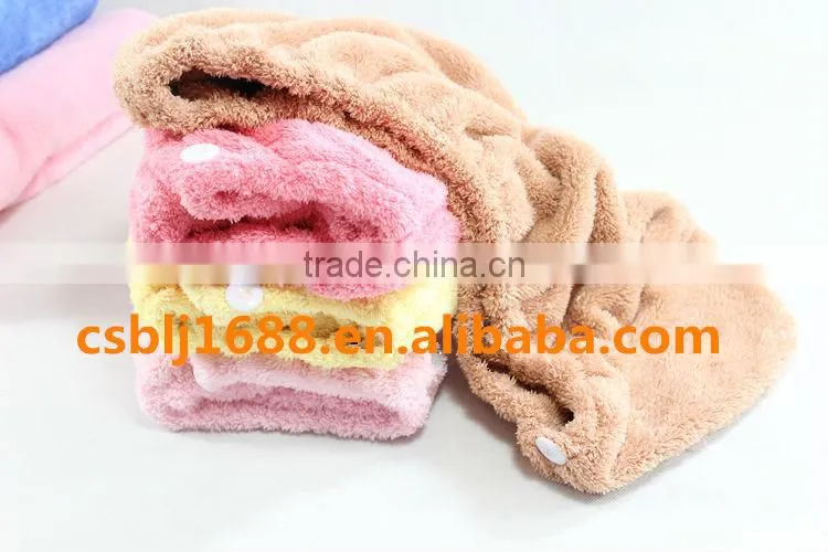 Machine Washable Microfiber Shower Cap Woman Bath Shower Cap