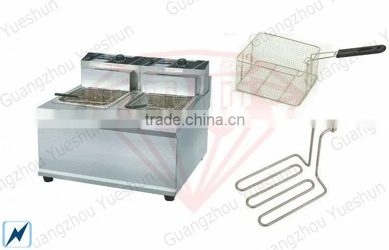 2-Tank 2-Basket electric deep fried finger chips machine
