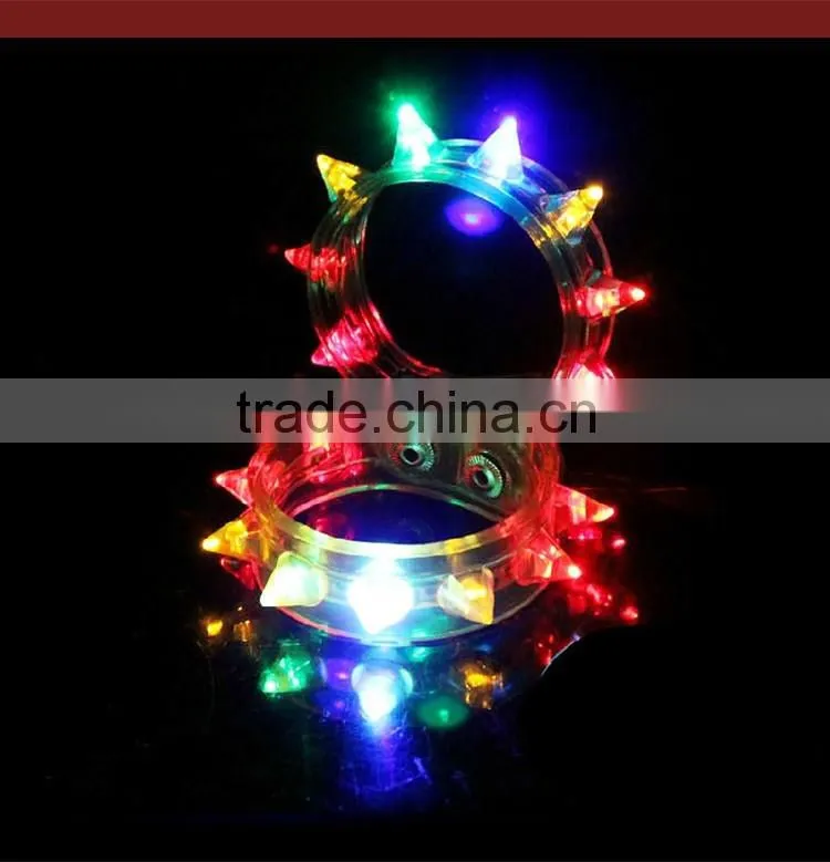 Multi Colors Night Glow Light Festival Items Led Party kids Toy Wristband Christmas Light Up Led Flashing Bracelet