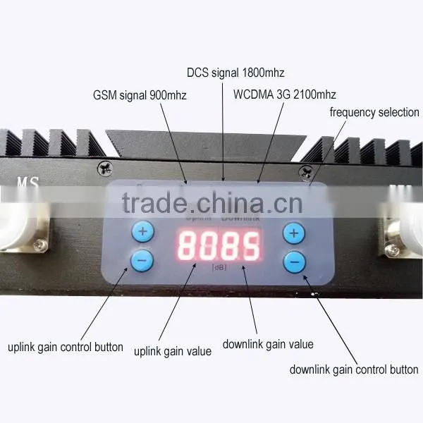tri-band signal booster 2g/3g/4g signal repeater gsm 900/1800/2100, mobile tri-band signal amplifier