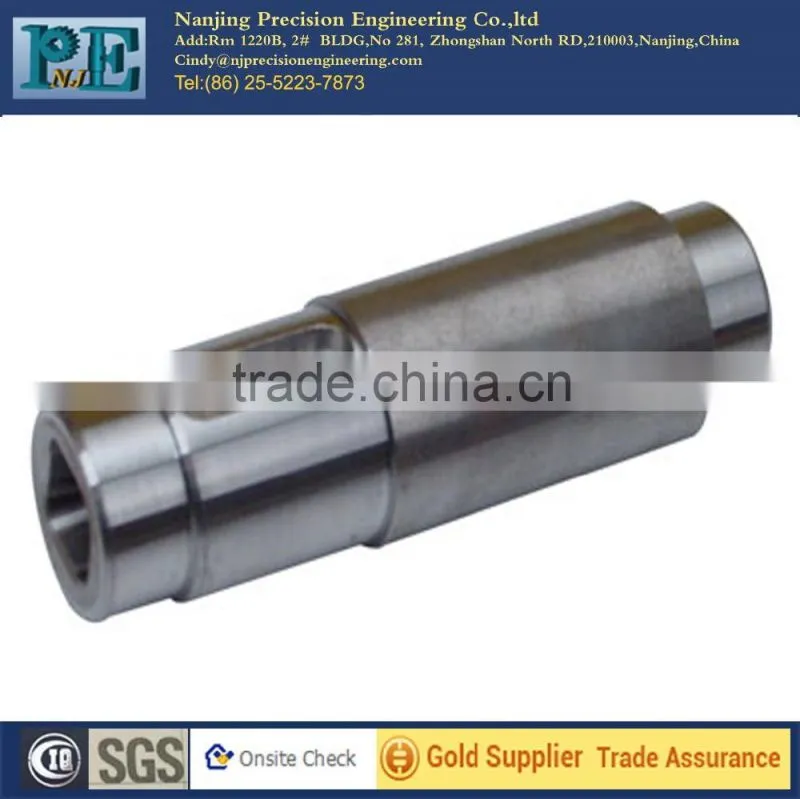 OEM cnc machining steel alloy automotive shaft,spline shaft,step shaft