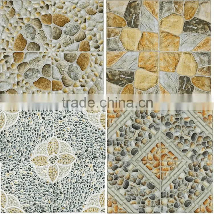300x300mm foshan imitate pebbles non slip ceramic floor terrace garden tile
