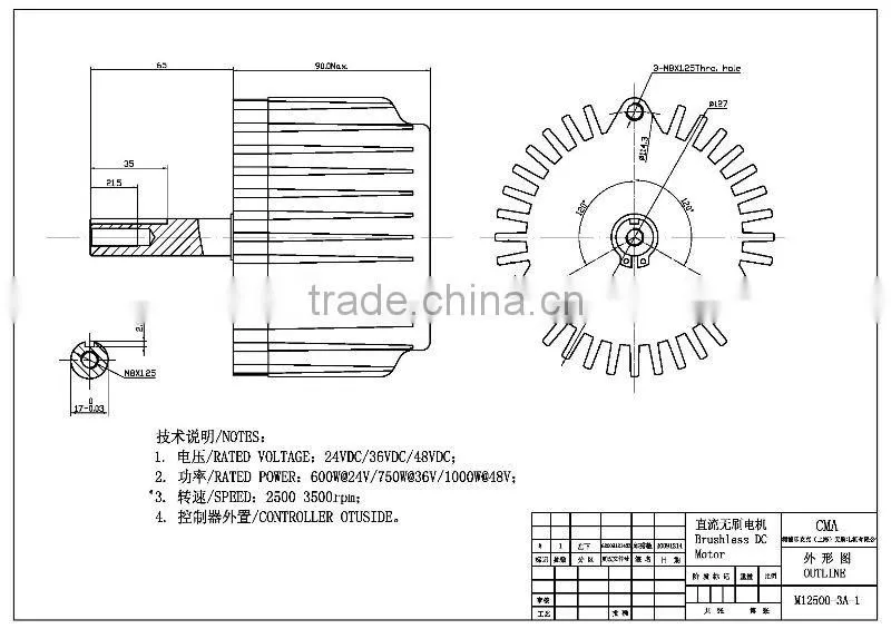 Mac lawn mower motor, dc motor for lawn mowers