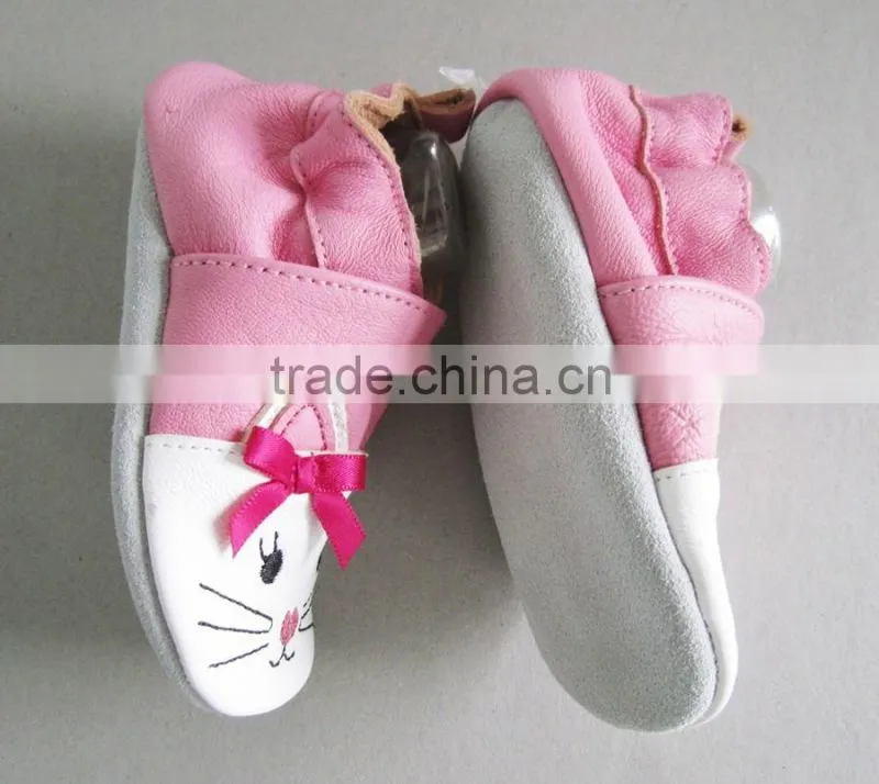 2016 girl boy kids sheep leather cat design baby soft shoes