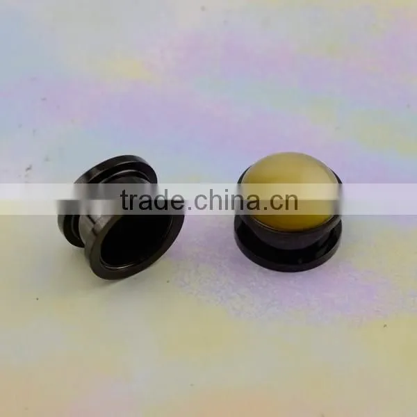 TP011446 Factory direct sale body piercing fashion black natural stone ear plug