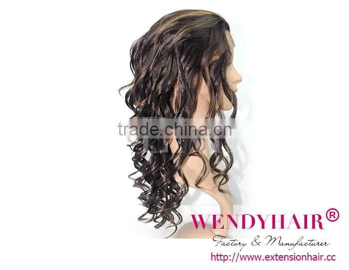 wendy company primary product body wave many color 100% human hair kinky curly full lace wig