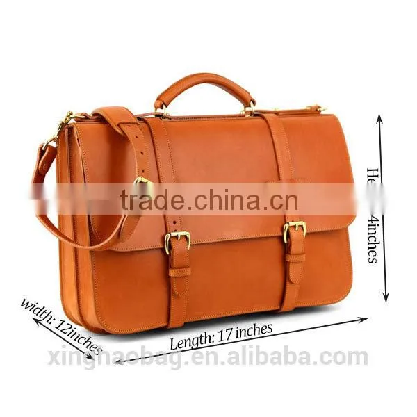 2014 fashion leather bag wholesale Men laptop bag fancy pure leather laptop bags