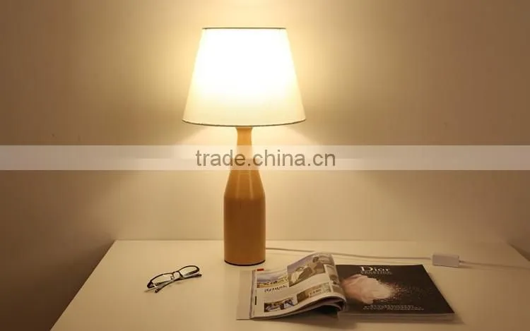 LED Wood table Light JK-879-15 LED Wood table lamp E14 Bulbs New design Modern Bedroom Hot sale Nature Wood Table Lamp
