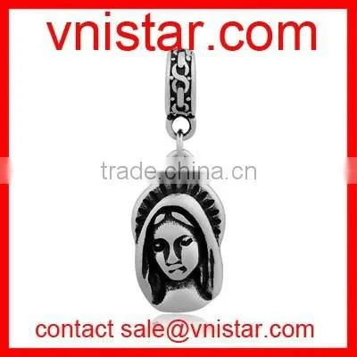 Vnistar stainless steel made Medusa charm pendant for european jewelry making T309P