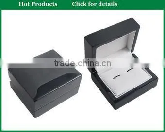 Plain pu cufflink box for 2 pairs cufflink