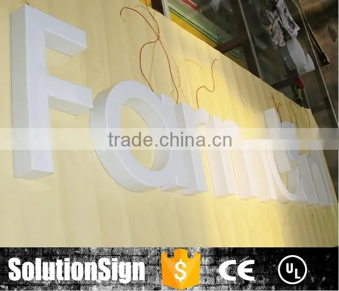 Led full lighting acrylic letter sign, 3d plastic acrylic sign letter, plastic acrylic led light letter