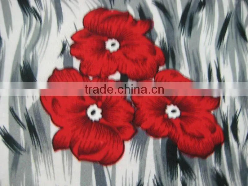 100% rayon voile printed fabric