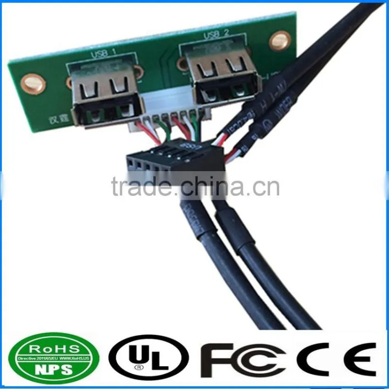 Dual USB2.0 Port PCB Board Front Panel Cable Integration PCB Motherboard Wire