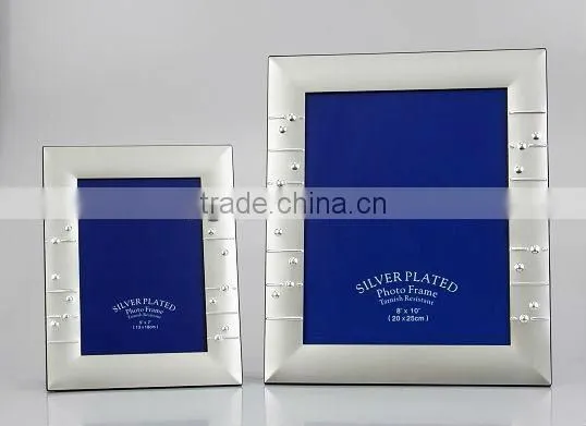 Attractive design MDF and black velvent back and stand aluminum photo frame